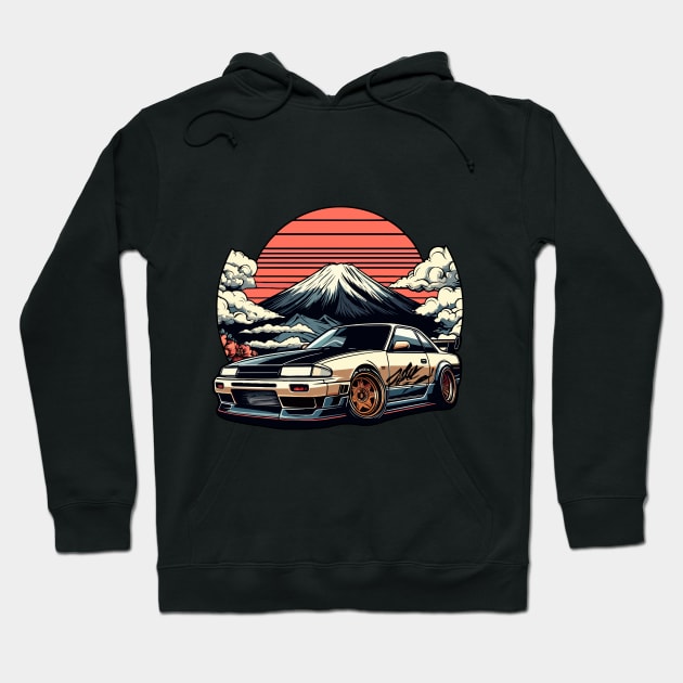 JDM car Japanese Retro Car Racing Drifting Legend Tuning Hoodie by KromADesign